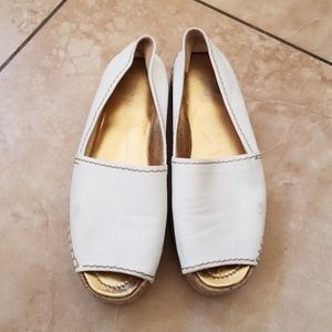 PRADA Ivory Platform Espadrilles 10.5